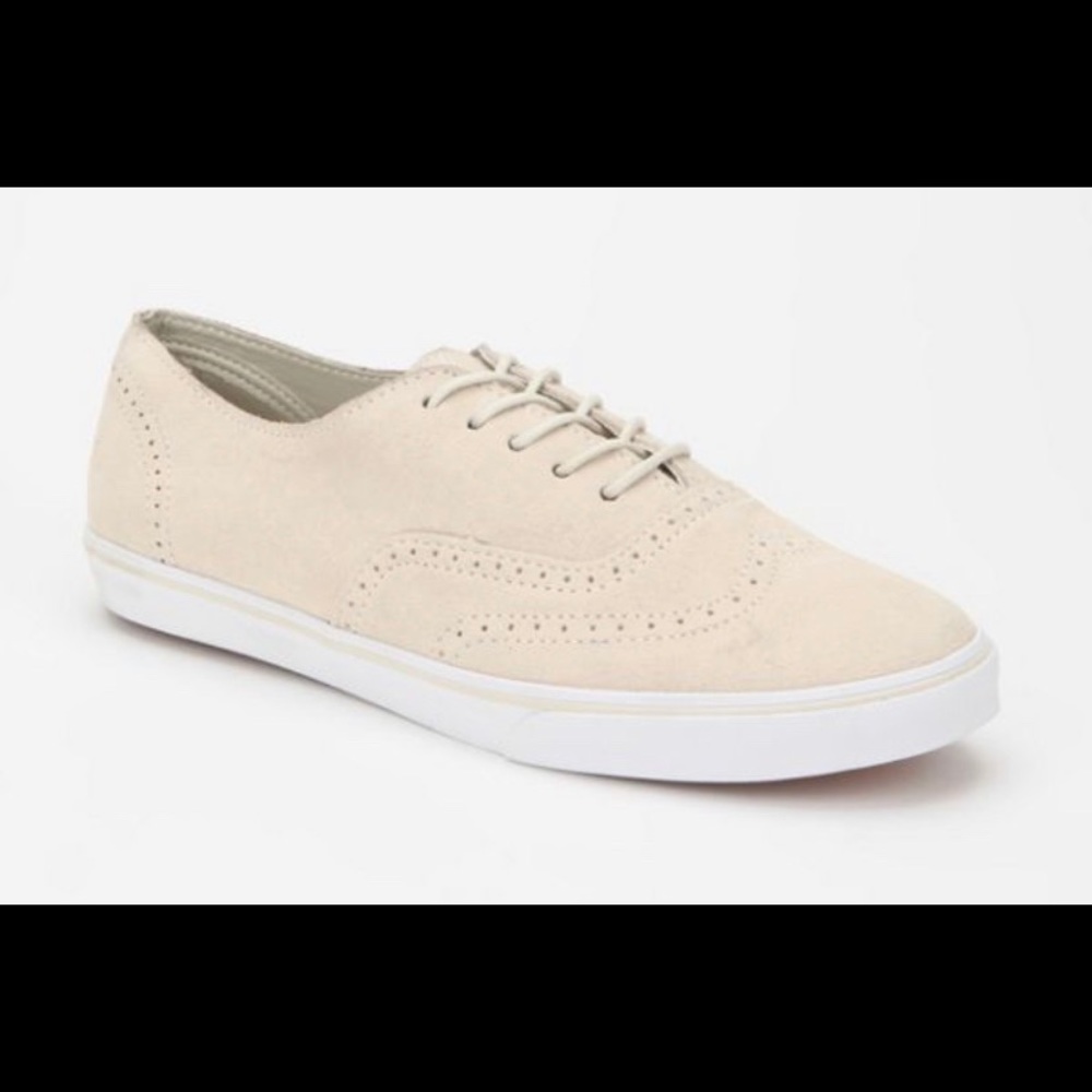 Like New - Sand Suede Oxford Wing Tip Vans